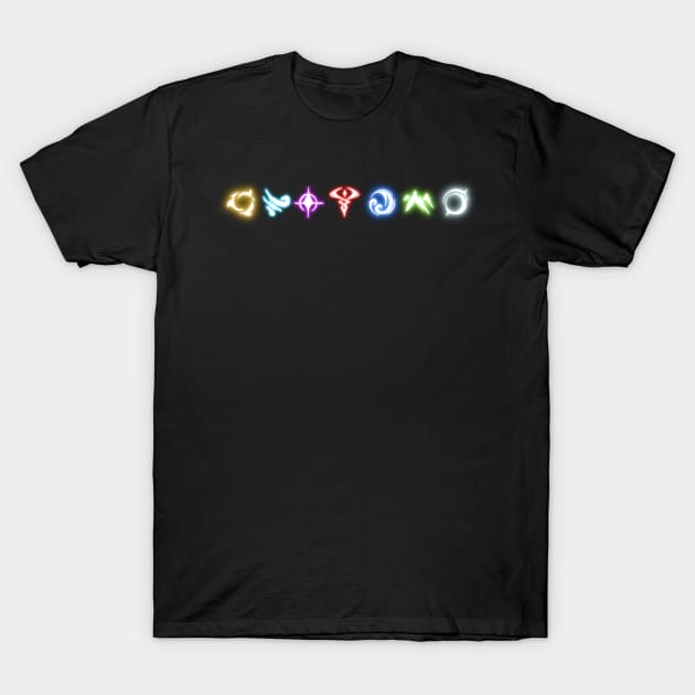 Neon Primal Symbols T-Shirt by CoreyUnlimited